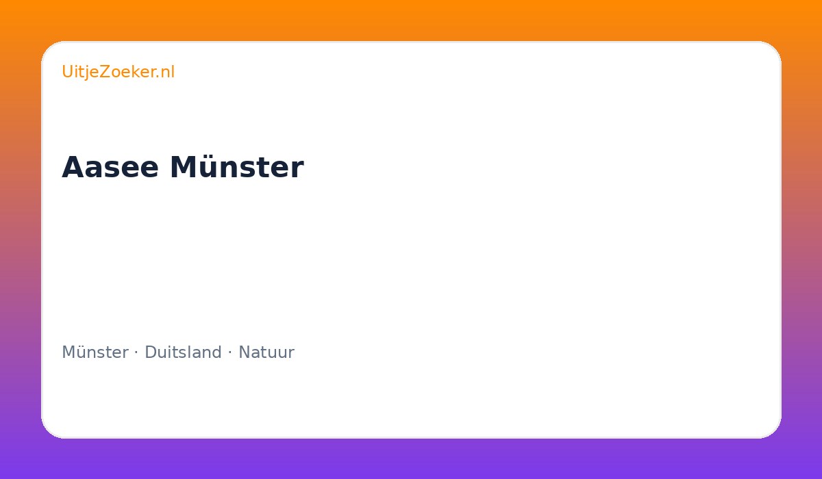 Aasee Münster