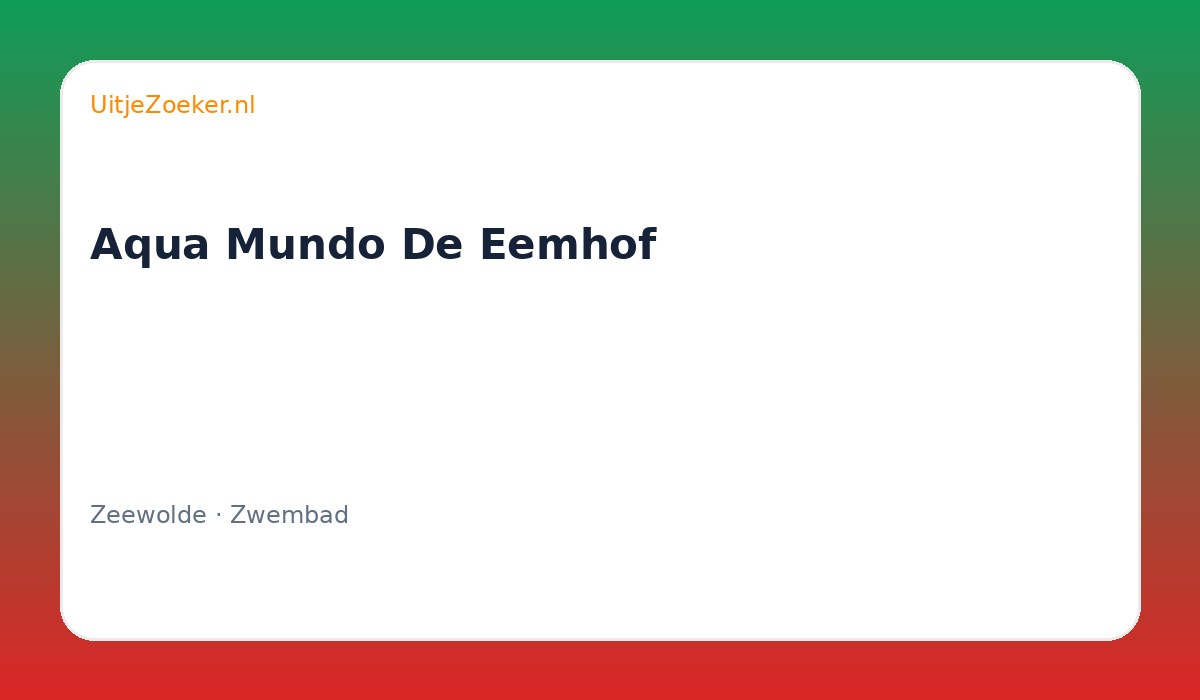 Aqua Mundo De Eemhof