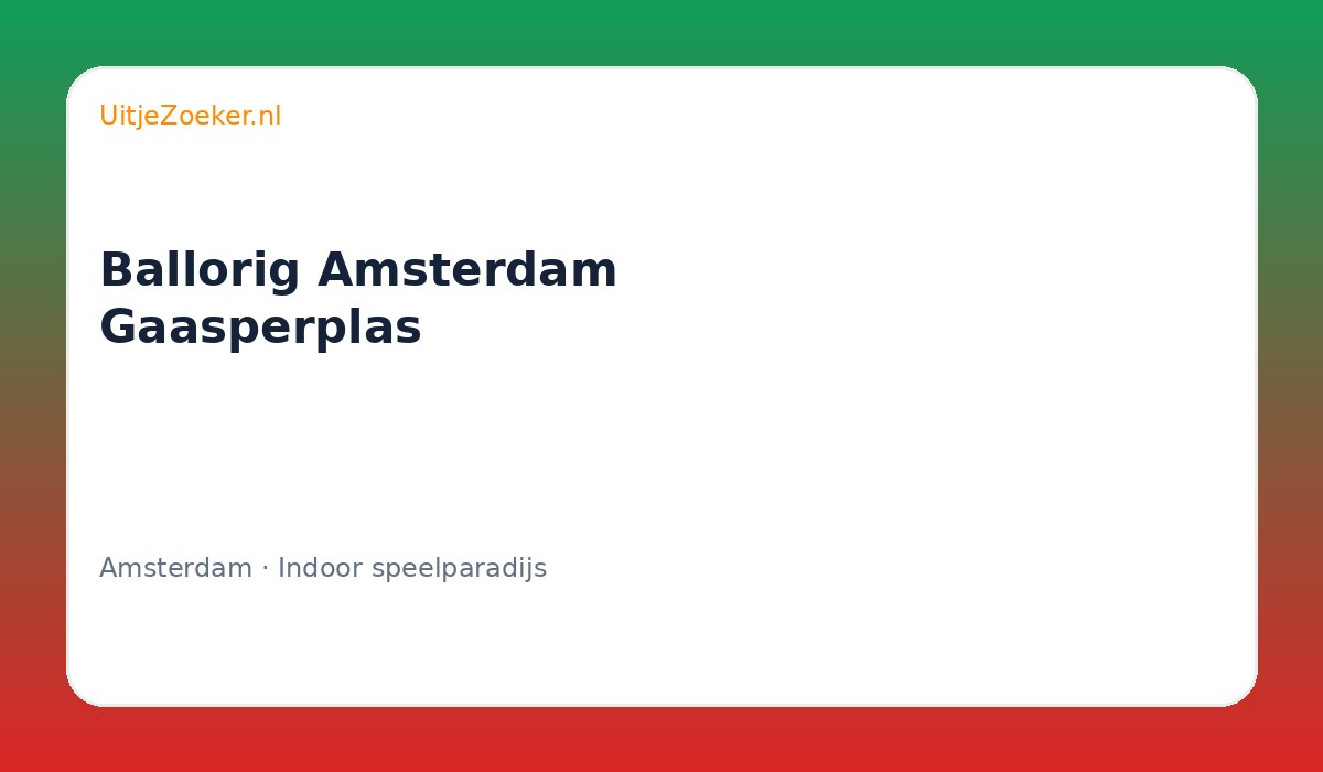 Ballorig Amsterdam Gaasperplas