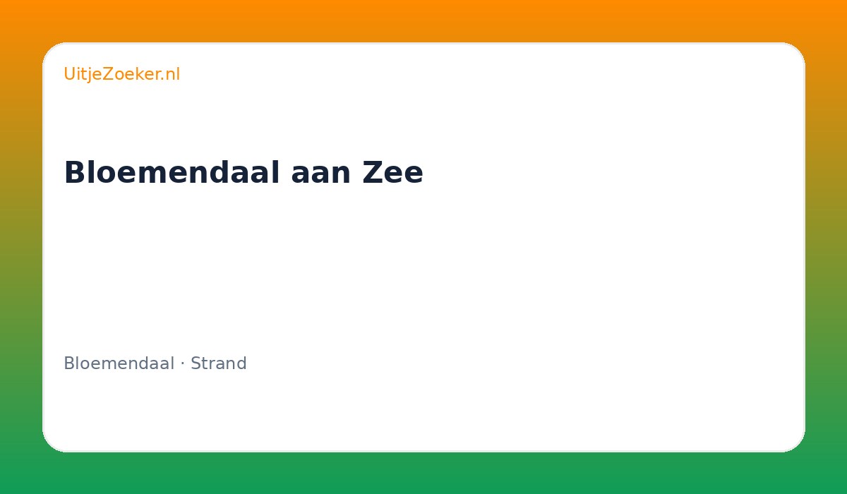Bloemendaal aan Zee