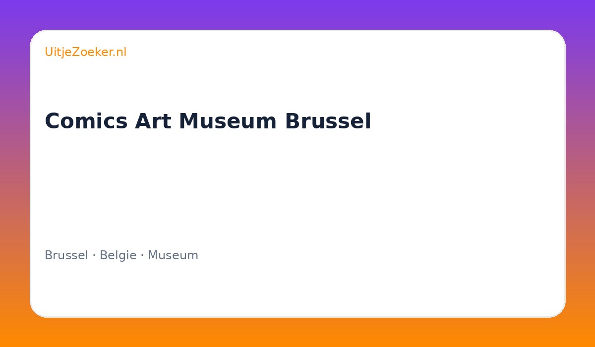 Comics Art Museum Brussel