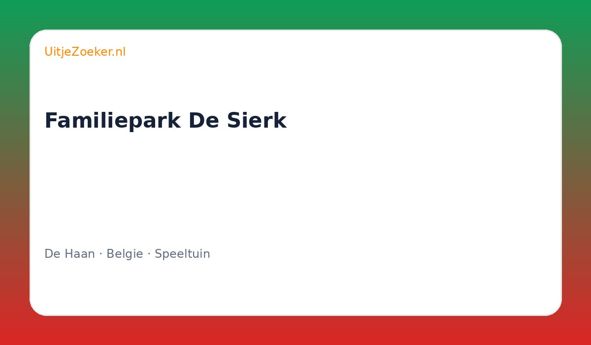 Familiepark De Sierk