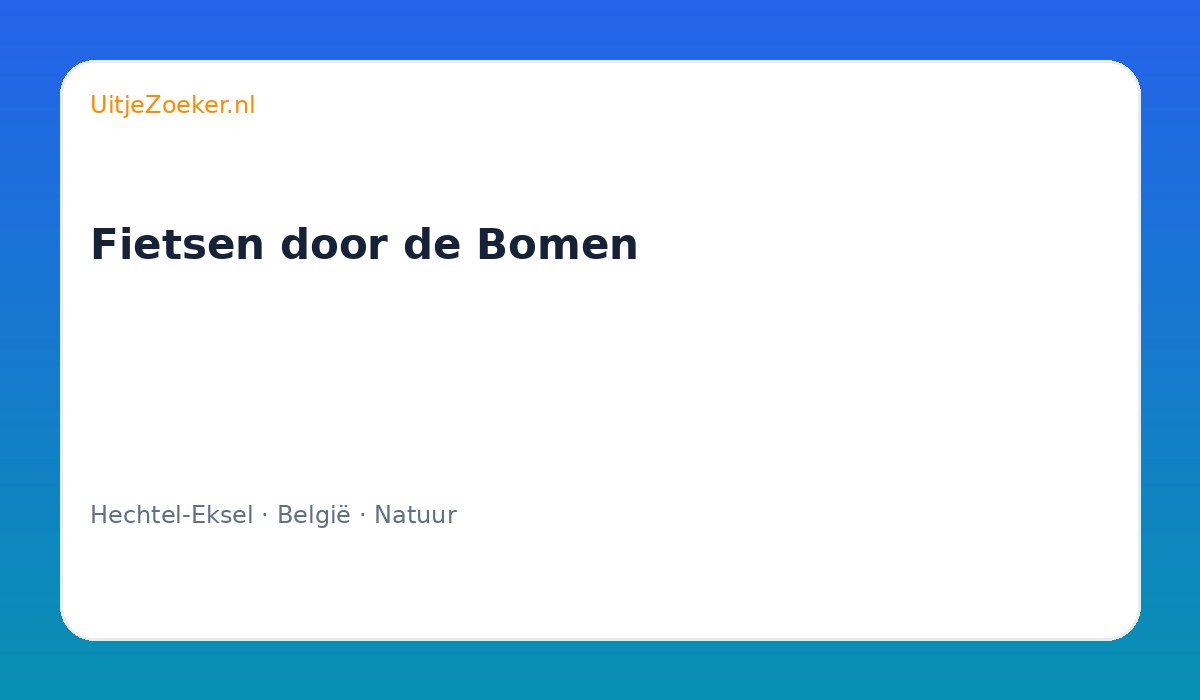 Fietsen door de Bomen
