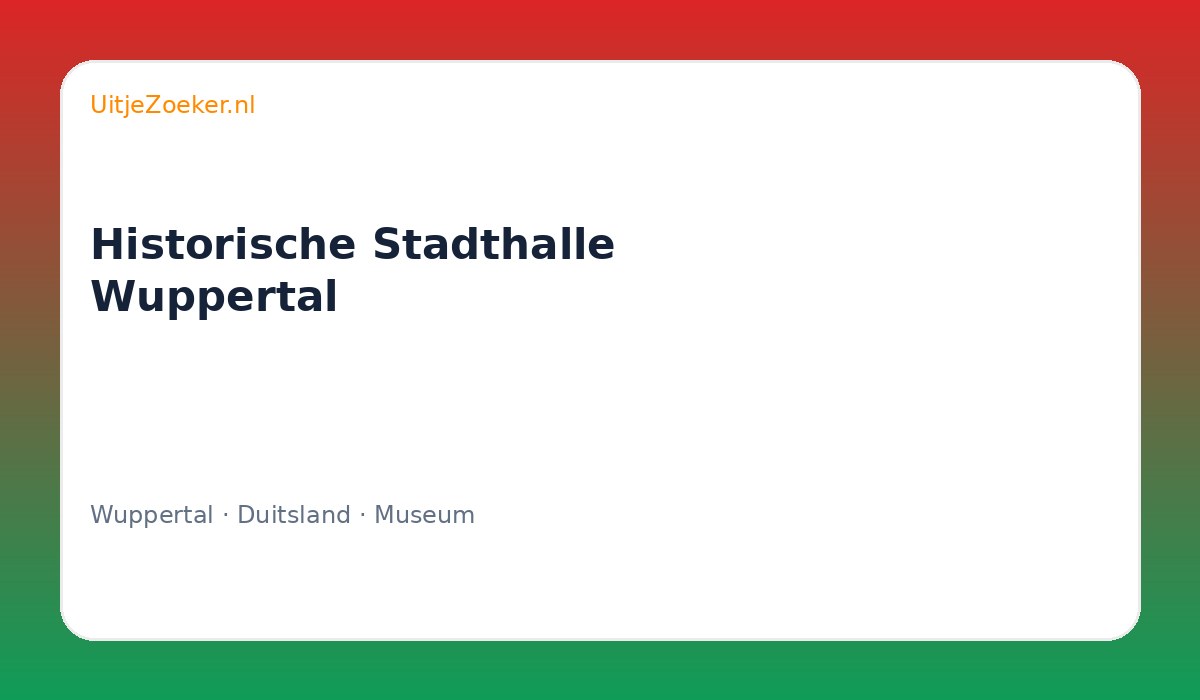 Historische Stadthalle Wuppertal