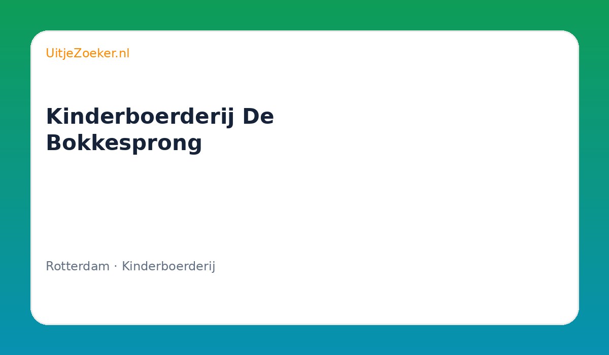 Kinderboerderij De Bokkesprong