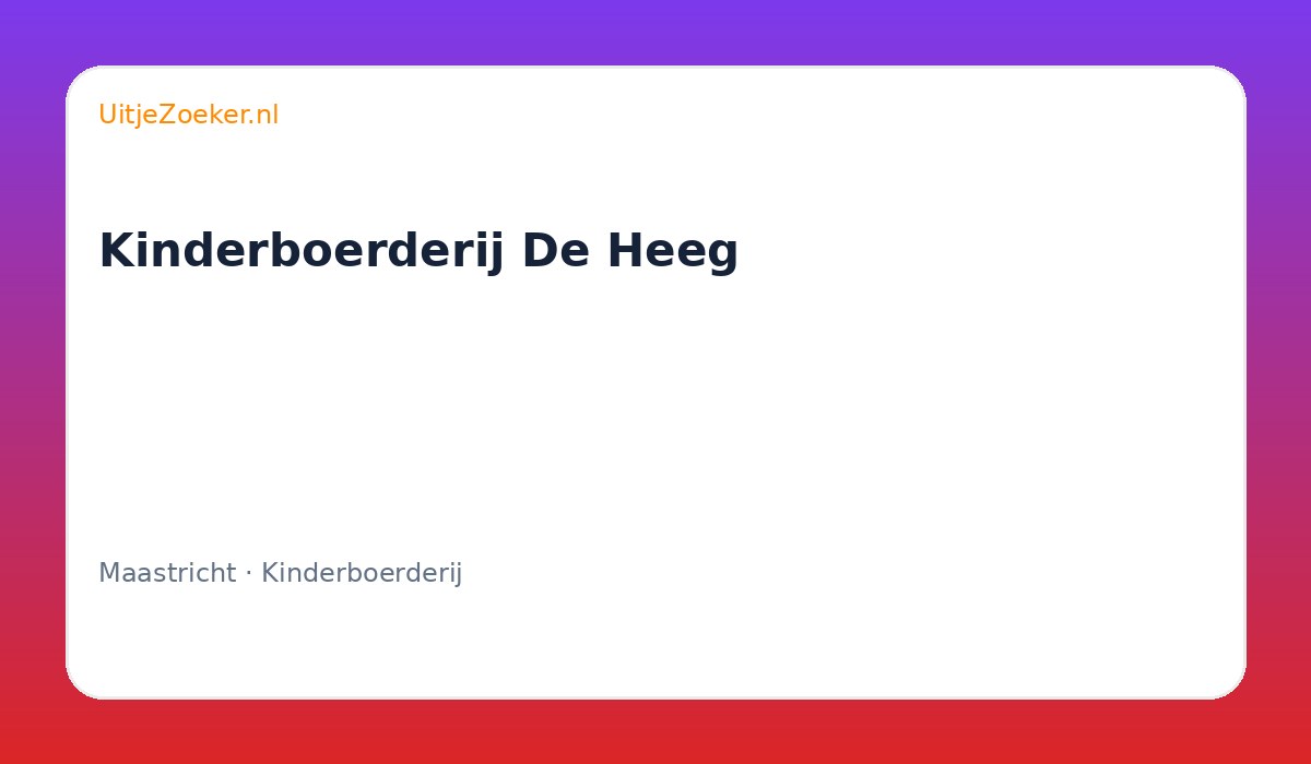 Kinderboerderij De Heeg