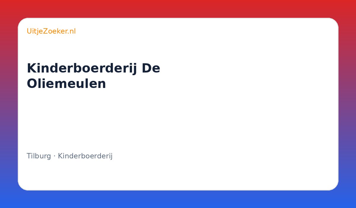 Kinderboerderij De Oliemeulen