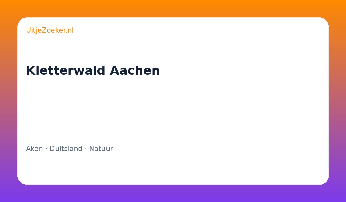 Kletterwald Aachen