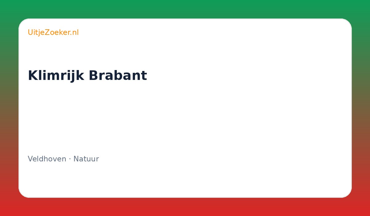 Klimrijk Brabant