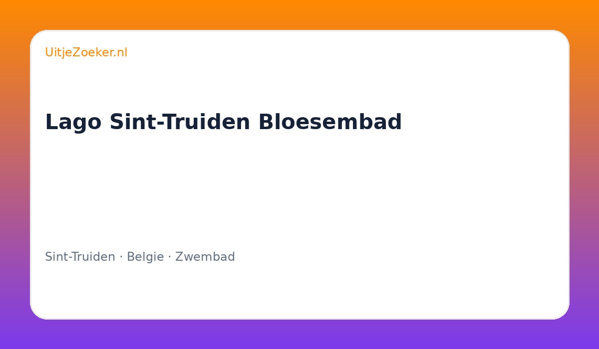 Lago Sint-Truiden Bloesembad