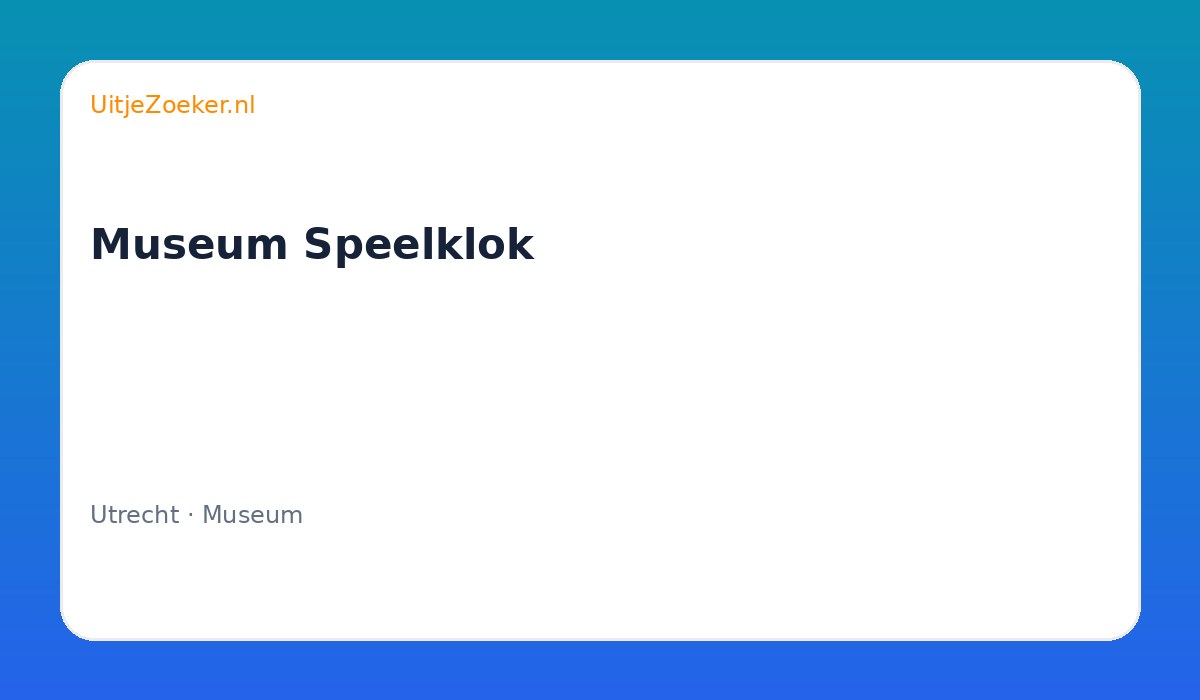 Museum Speelklok