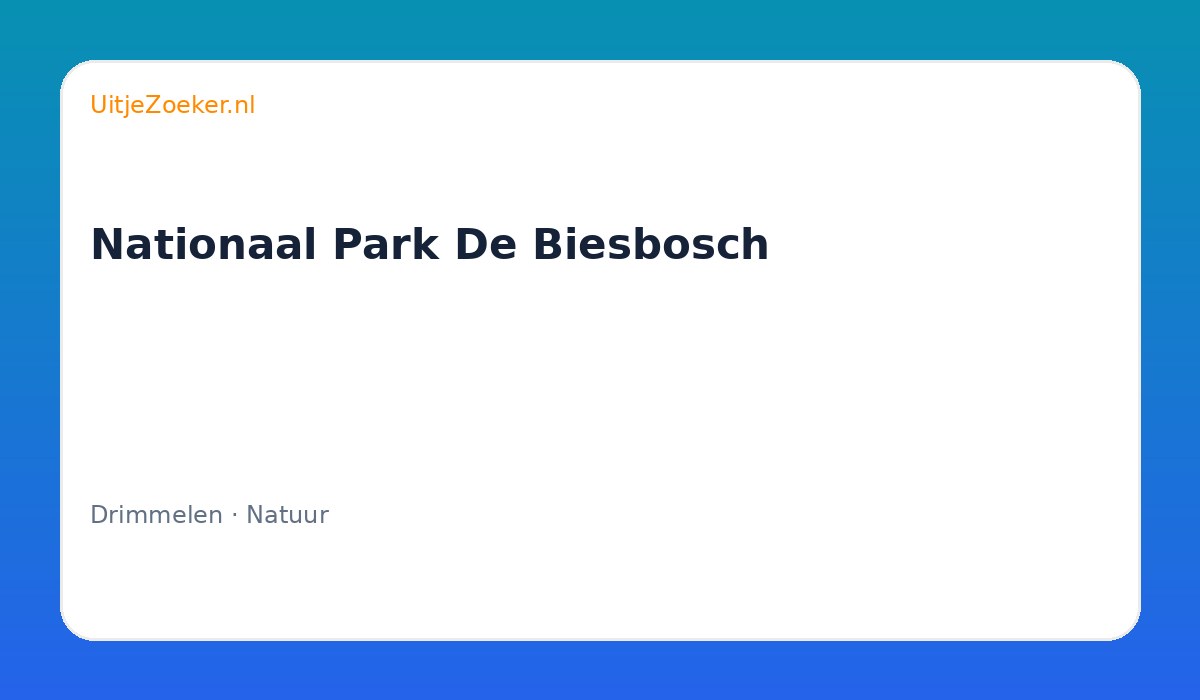 Nationaal Park De Biesbosch