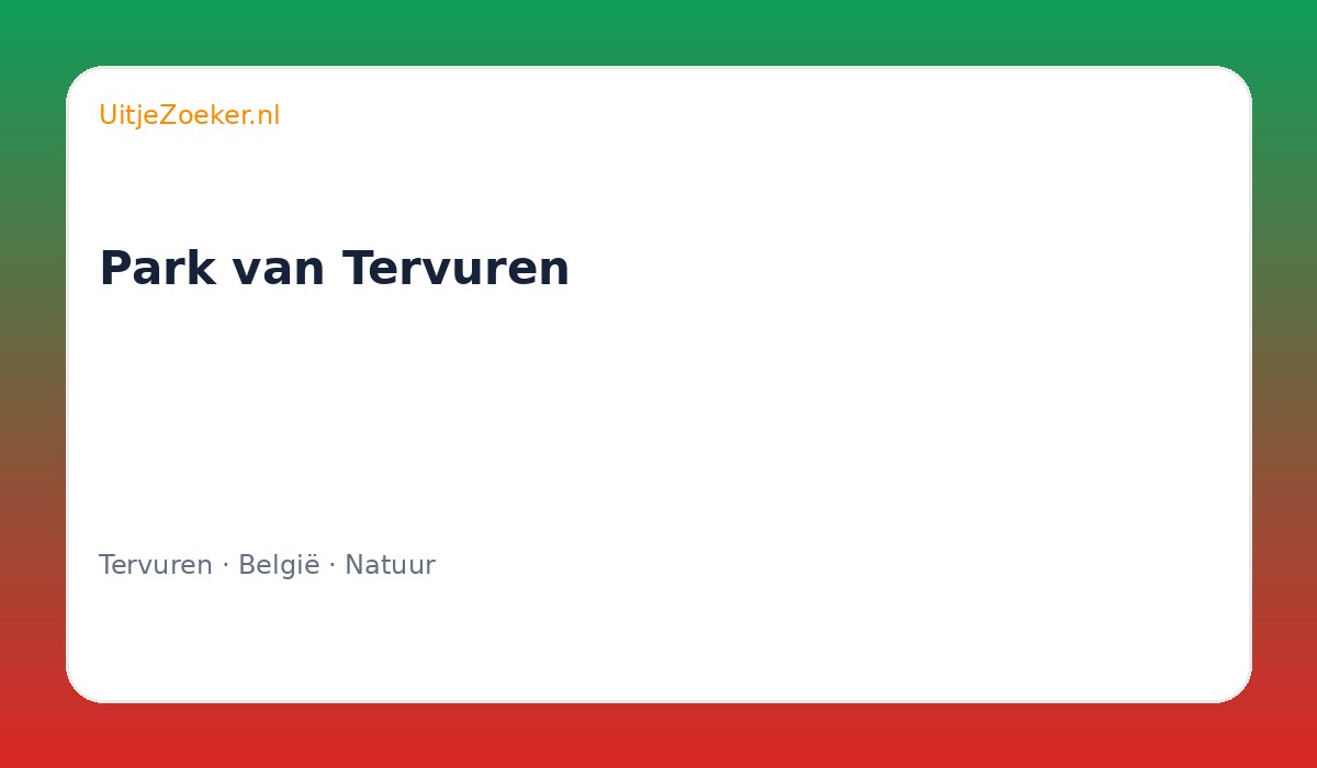 Park van Tervuren