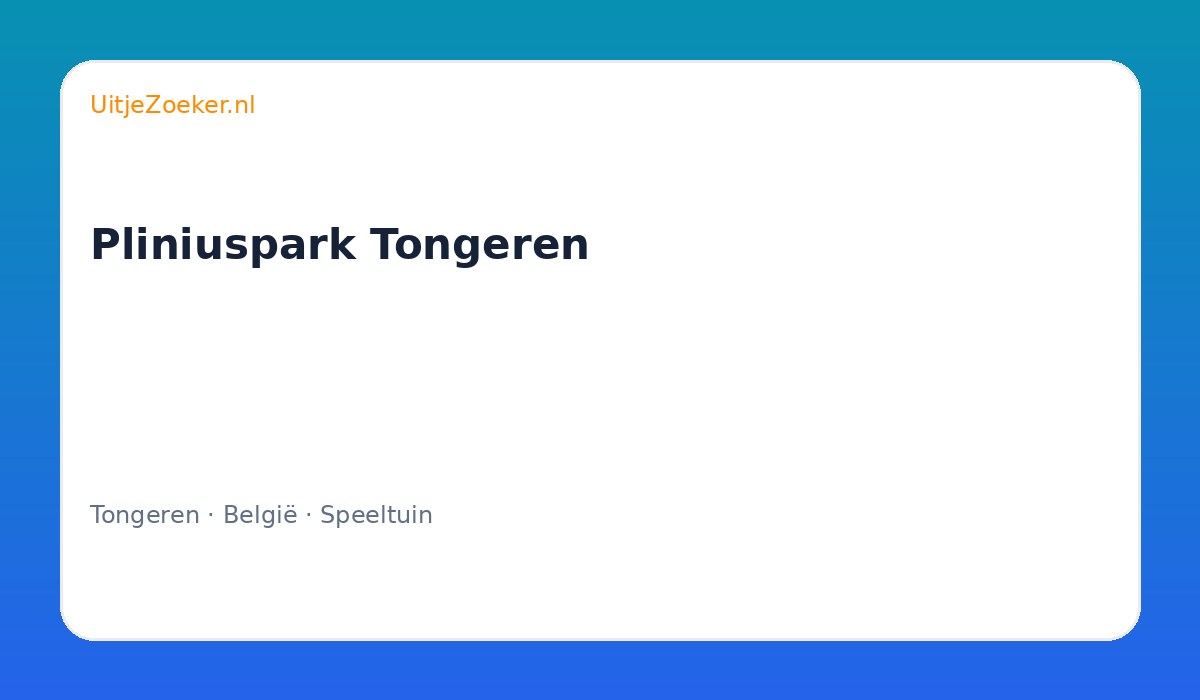 Pliniuspark Tongeren