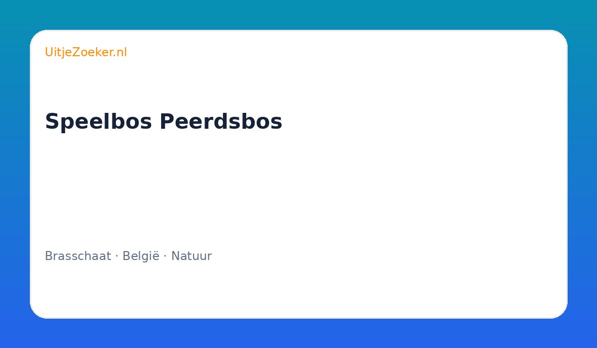Speelbos Peerdsbos