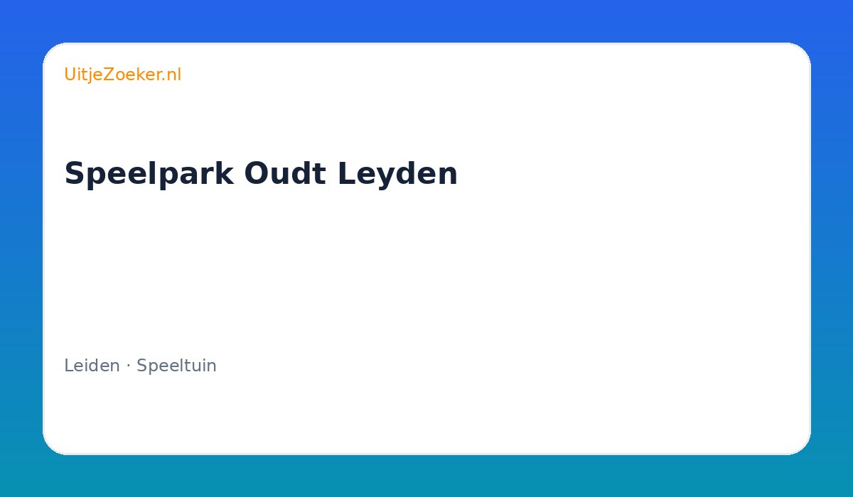 Speelpark Oudt Leyden