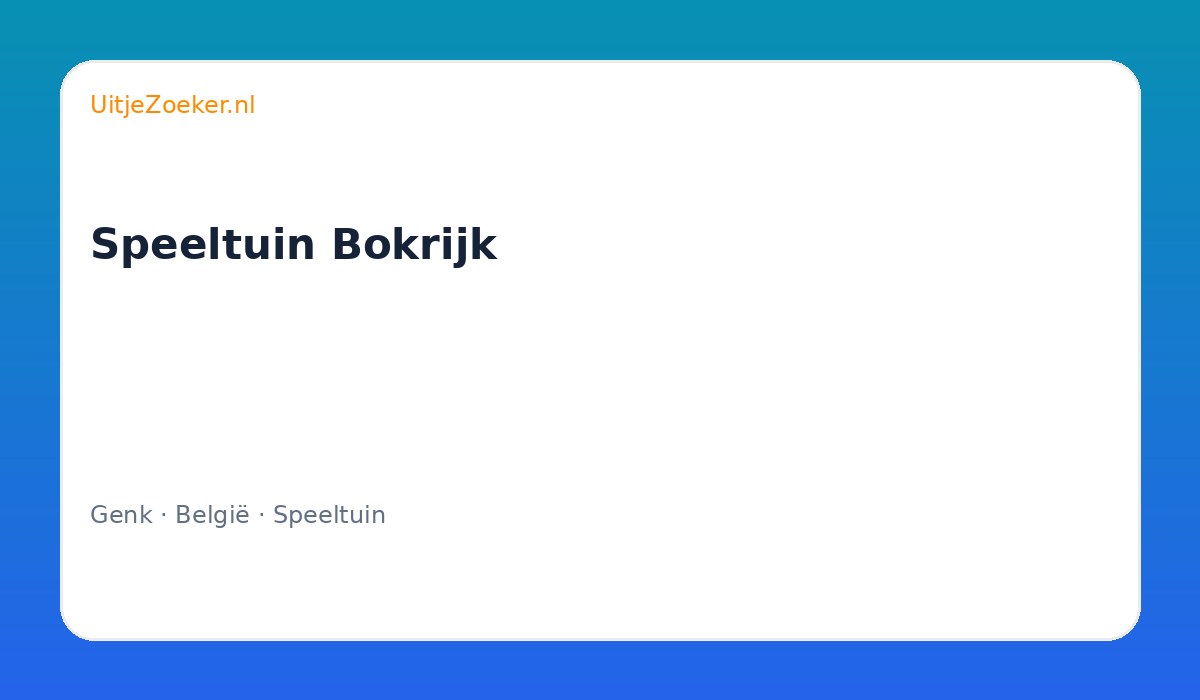 Speeltuin Bokrijk
