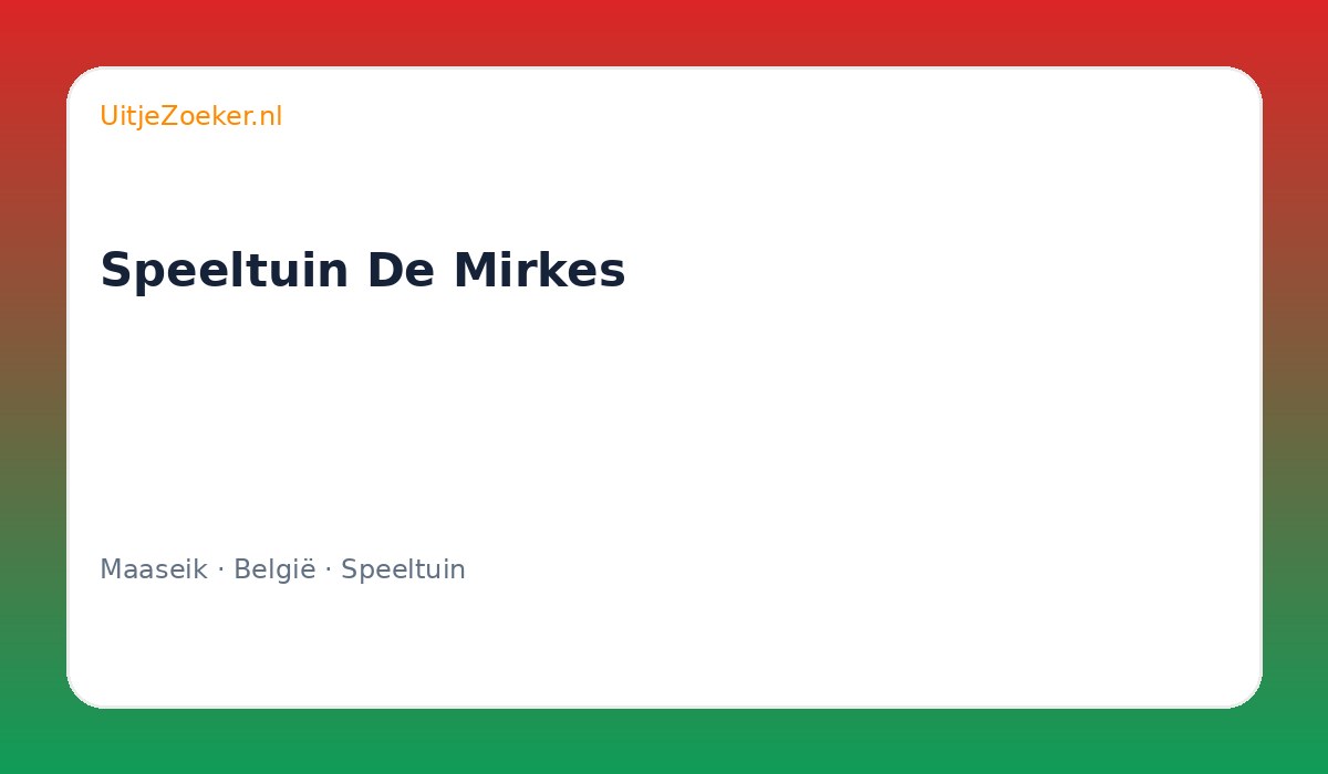 Speeltuin De Mirkes