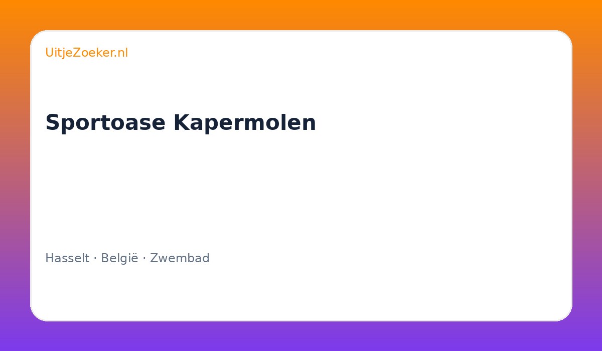 Sportoase Kapermolen