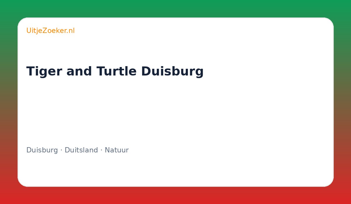 Tiger and Turtle Duisburg