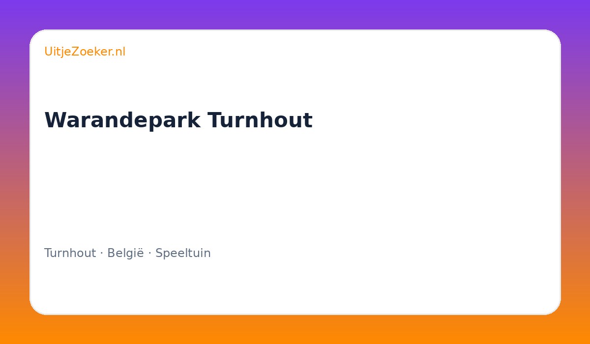 Warandepark Turnhout