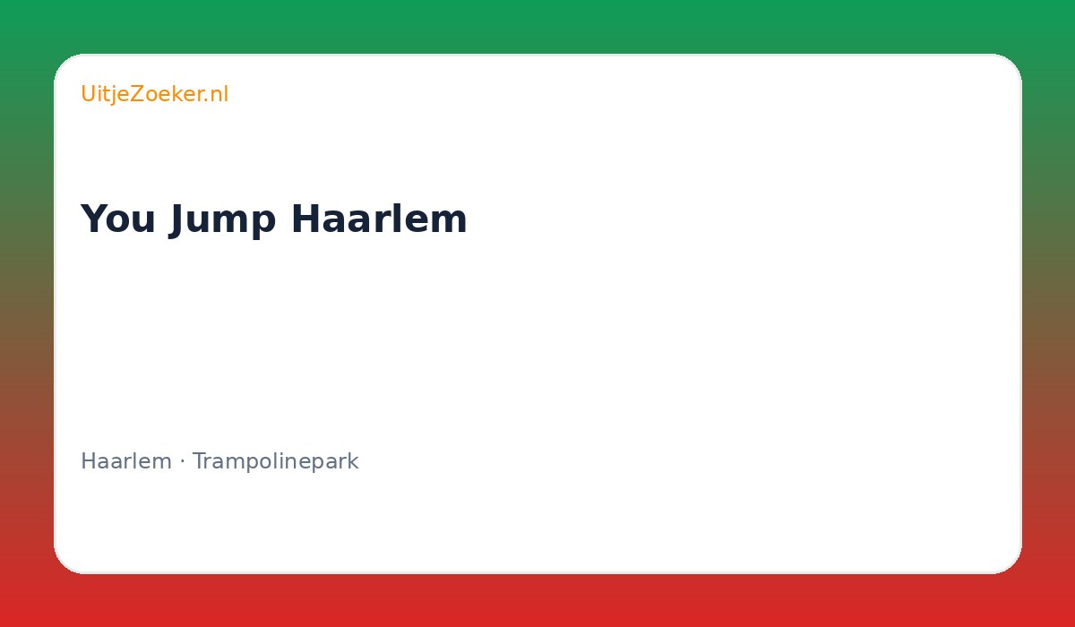 You Jump Haarlem