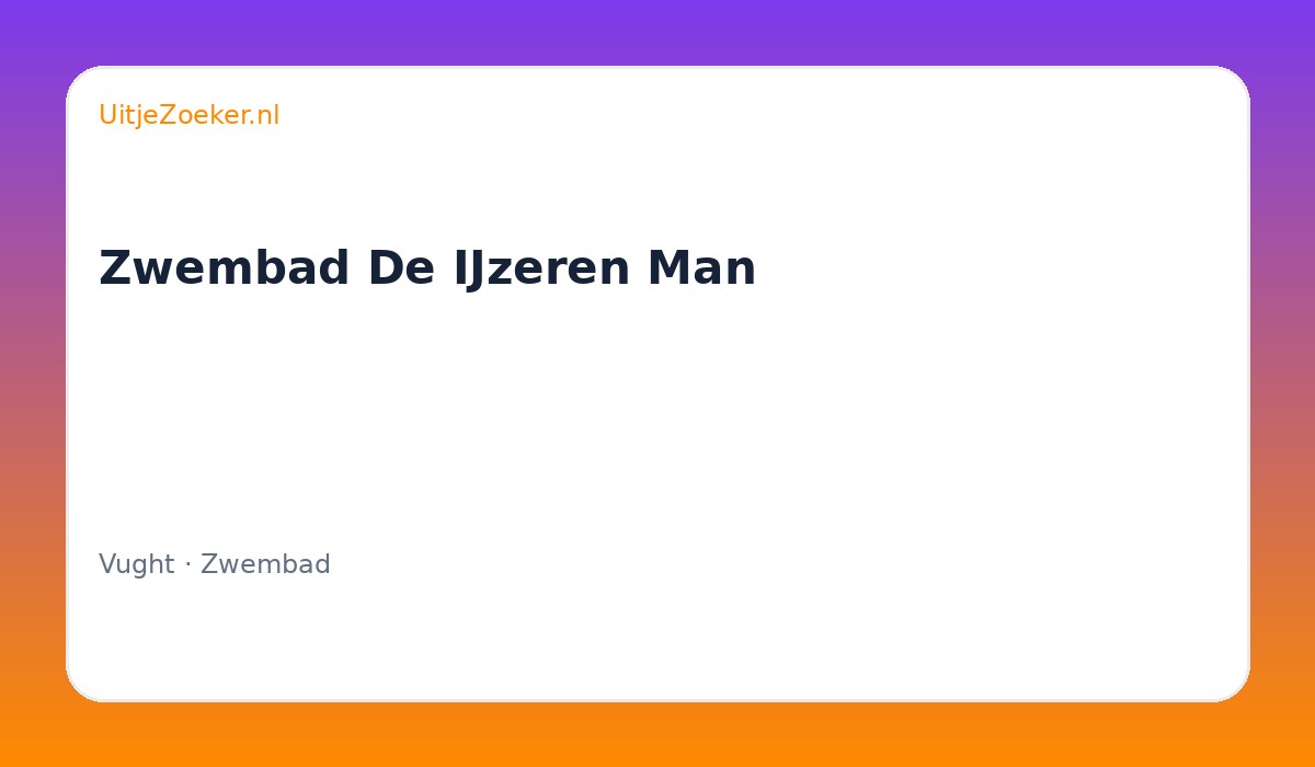 Zwembad De IJzeren Man