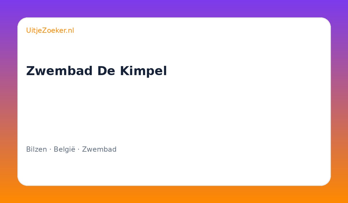 Zwembad De Kimpel