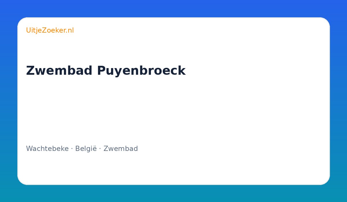 Zwembad Puyenbroeck